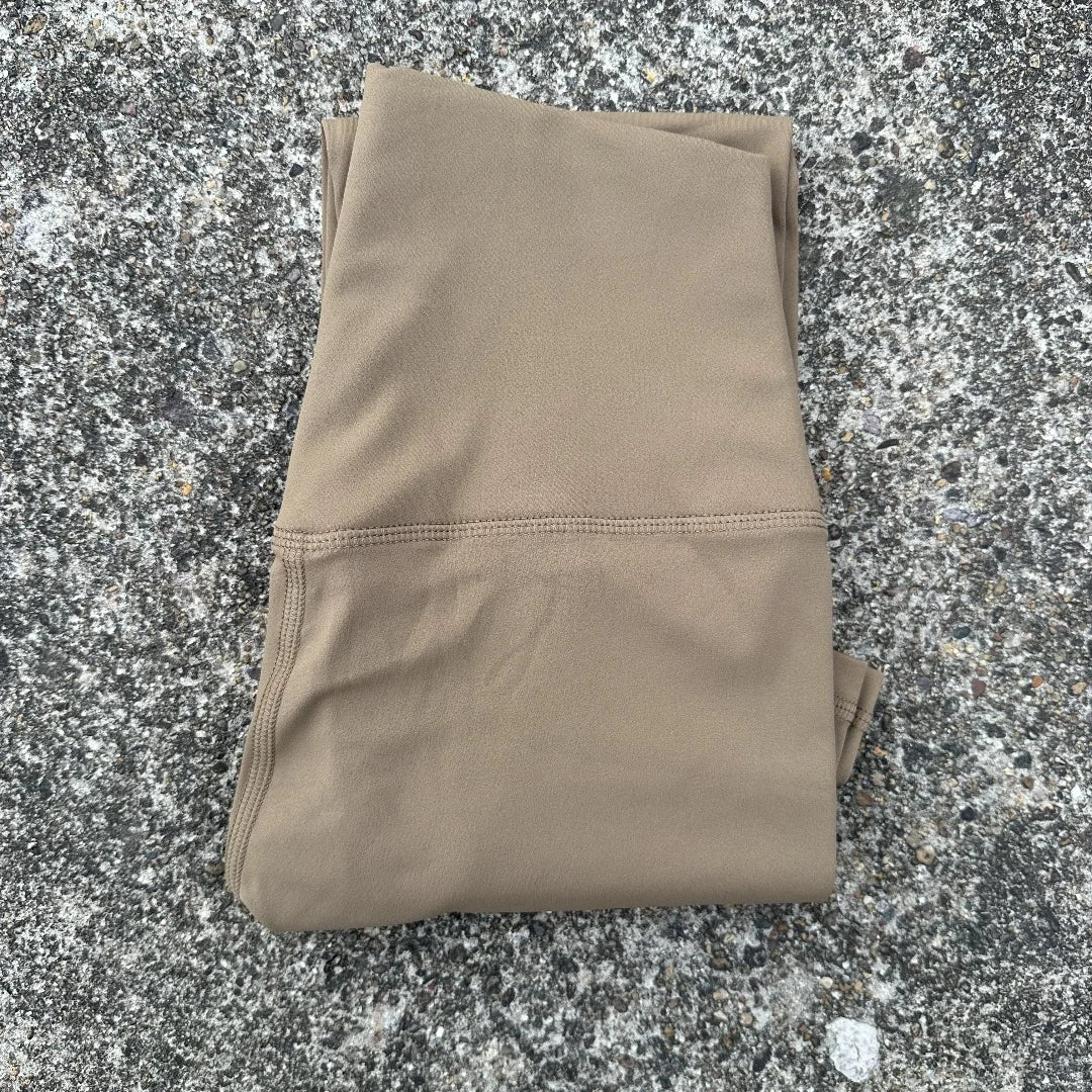 CN Solid Color Back Waist Pocket High Waist Yoga Leggings For Women Cropped Athletic Training