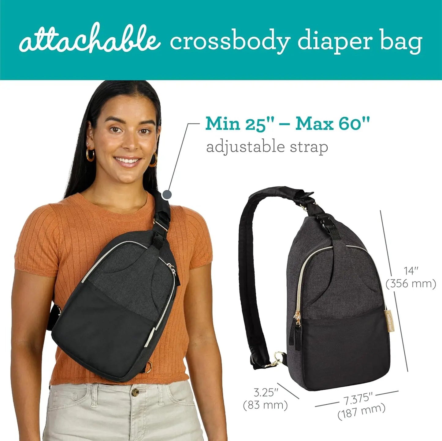 Closure 4-In-1 Convertible Baby Carrier And Diaper Bag Set