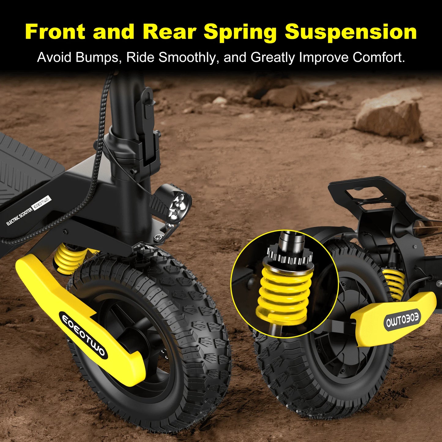 EOEOTWO 1200W Off Road Electric Scooter 48V Long Range 30MPH
