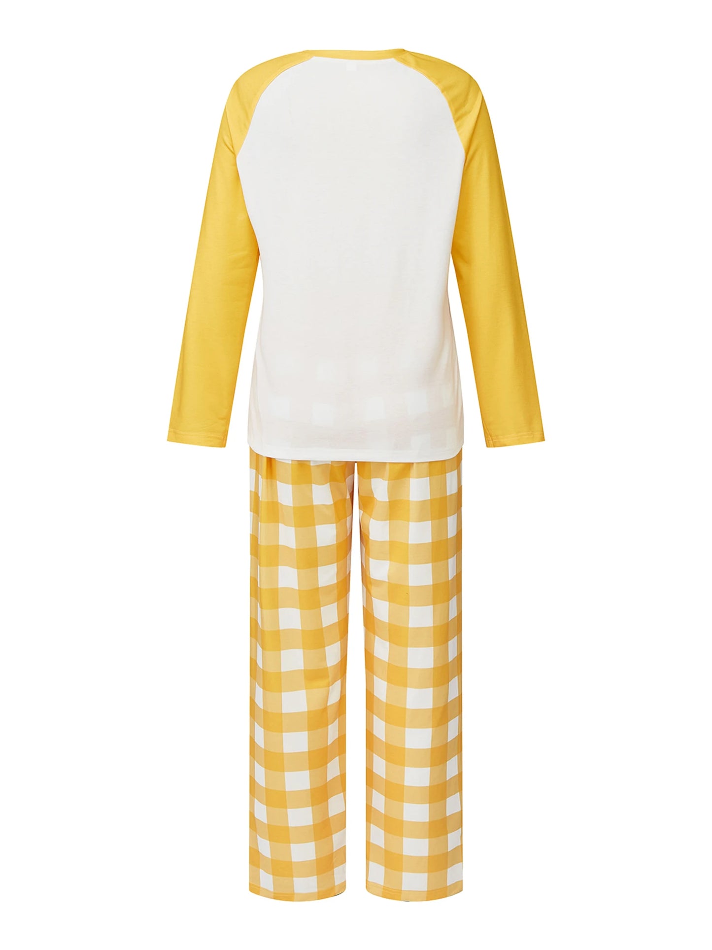 Family Christmas Pajamas With Festive Letter Tops And Plaid Pants