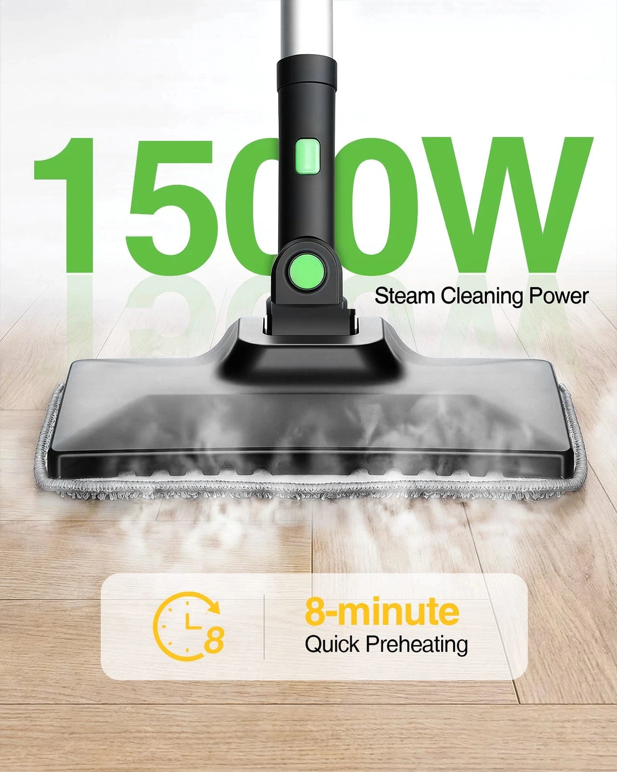 TaskStar Handheld Steam Cleaner High Temperature Sterilization Home Cleaning Kit 1500W Pressure Jet Washer Machine with 16.4Ft Long Power Cord for Kitchen Air Conditizer
