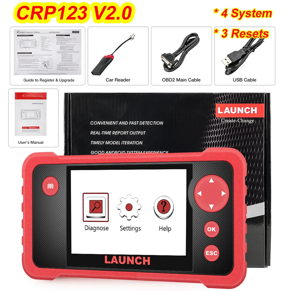 Launch CRP123 OBD2 Scanner SAS Oil ETS Resets