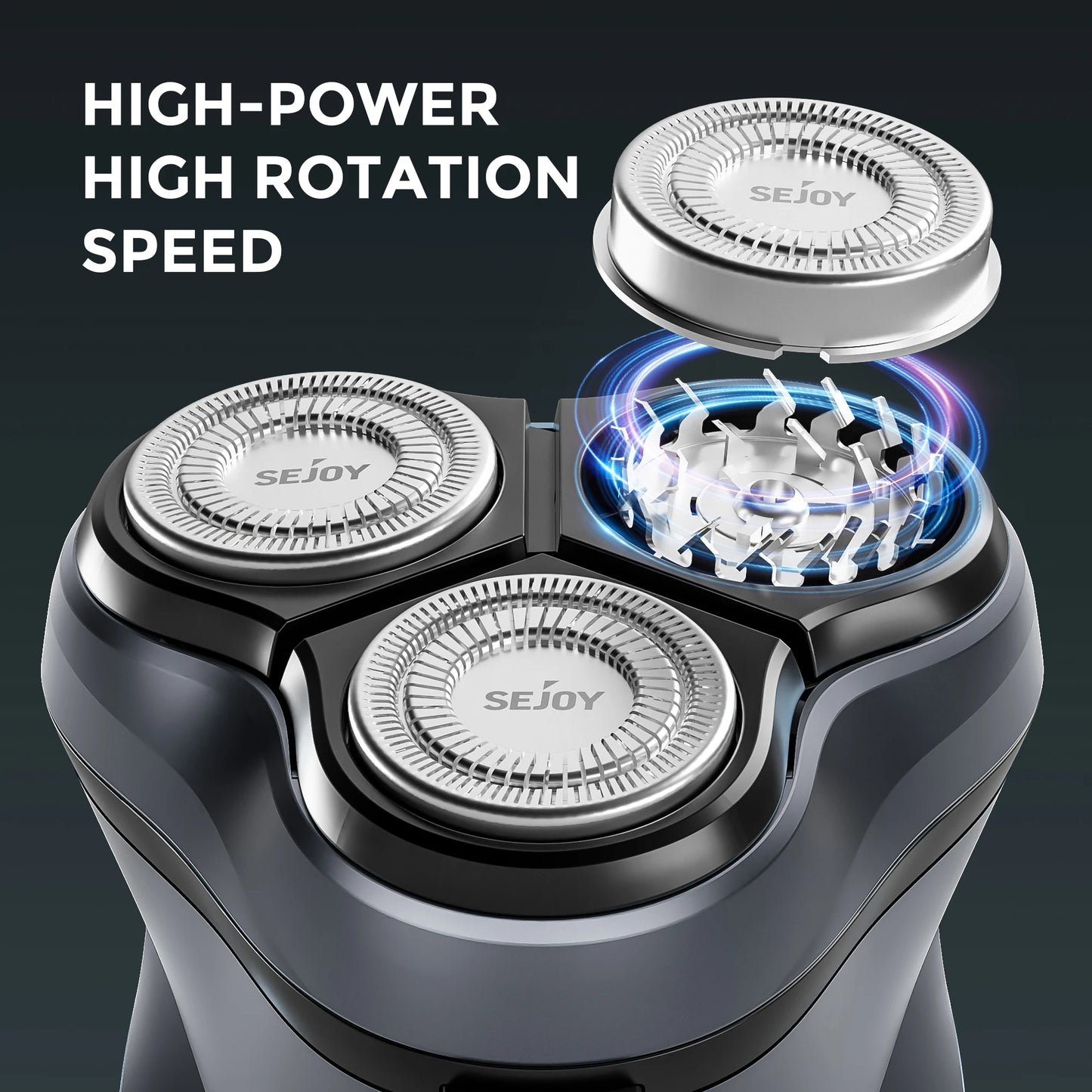 Sejoy 3D Floating Electric Shaver For Men With Trimmers