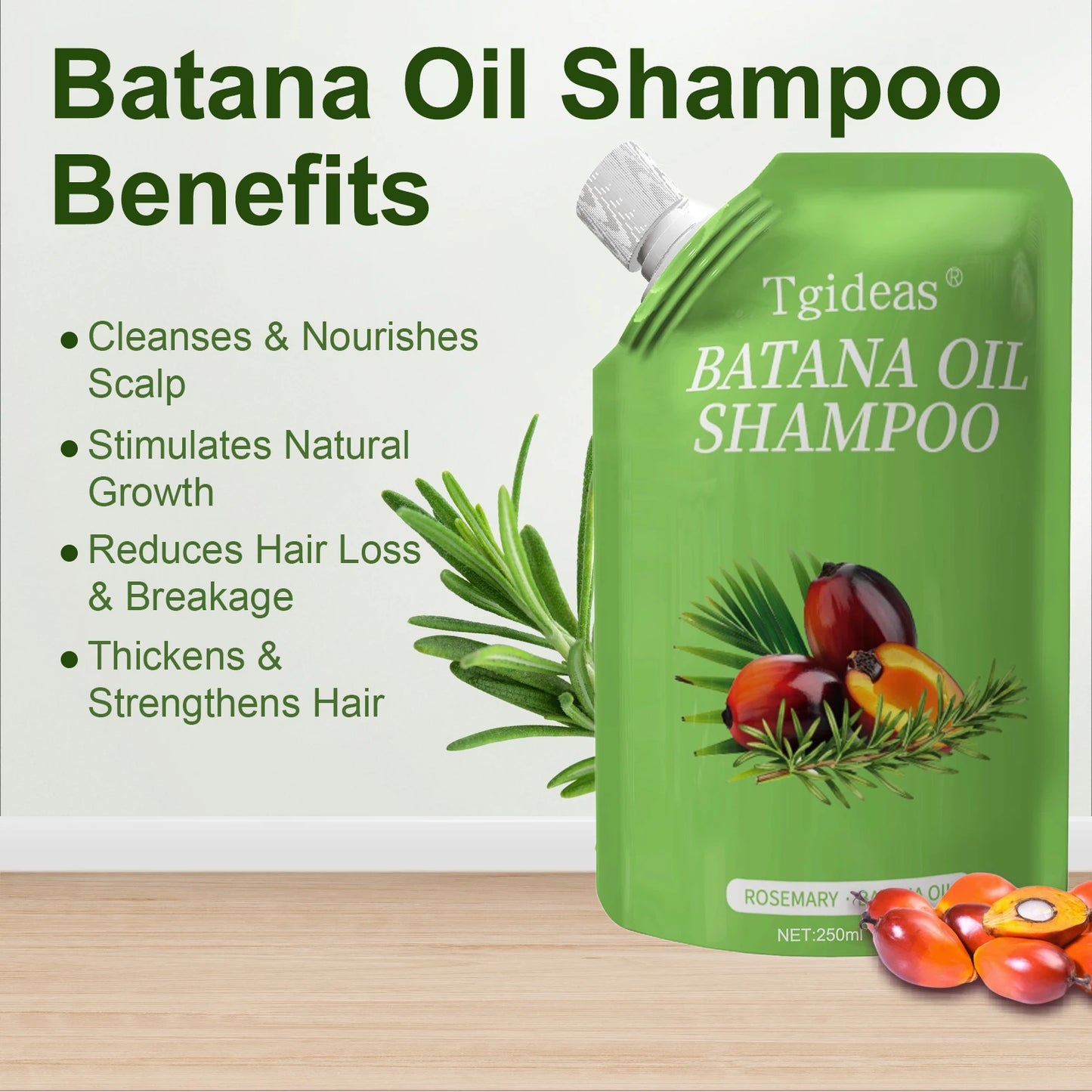 Rosemary Batana Oil Shampoo Promotes Hair Growth and Strength