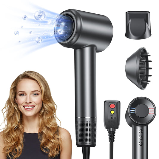 LYSMOSKI Hair Dryer With Negative Ionic Brushless Motor