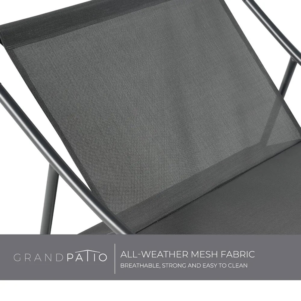 Metal Rocker Chair With Thick Cushion For Indoor Outdoor Patio