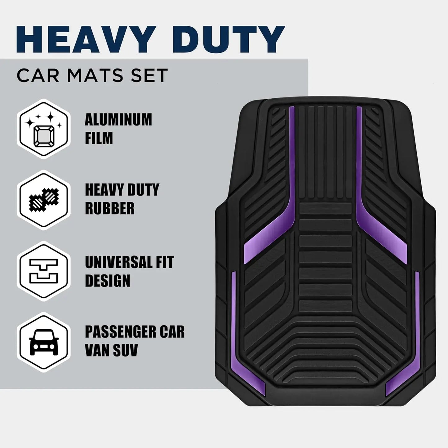 Heavy Duty Rubber Floor Mats For SUV Sedan Van Premium