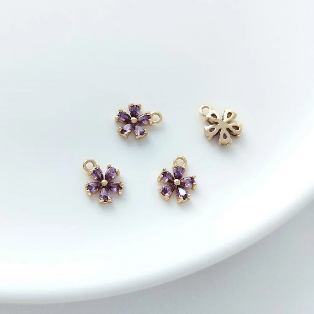 WinWinWin Flower Zircon Name Necklace And Bracelet Set