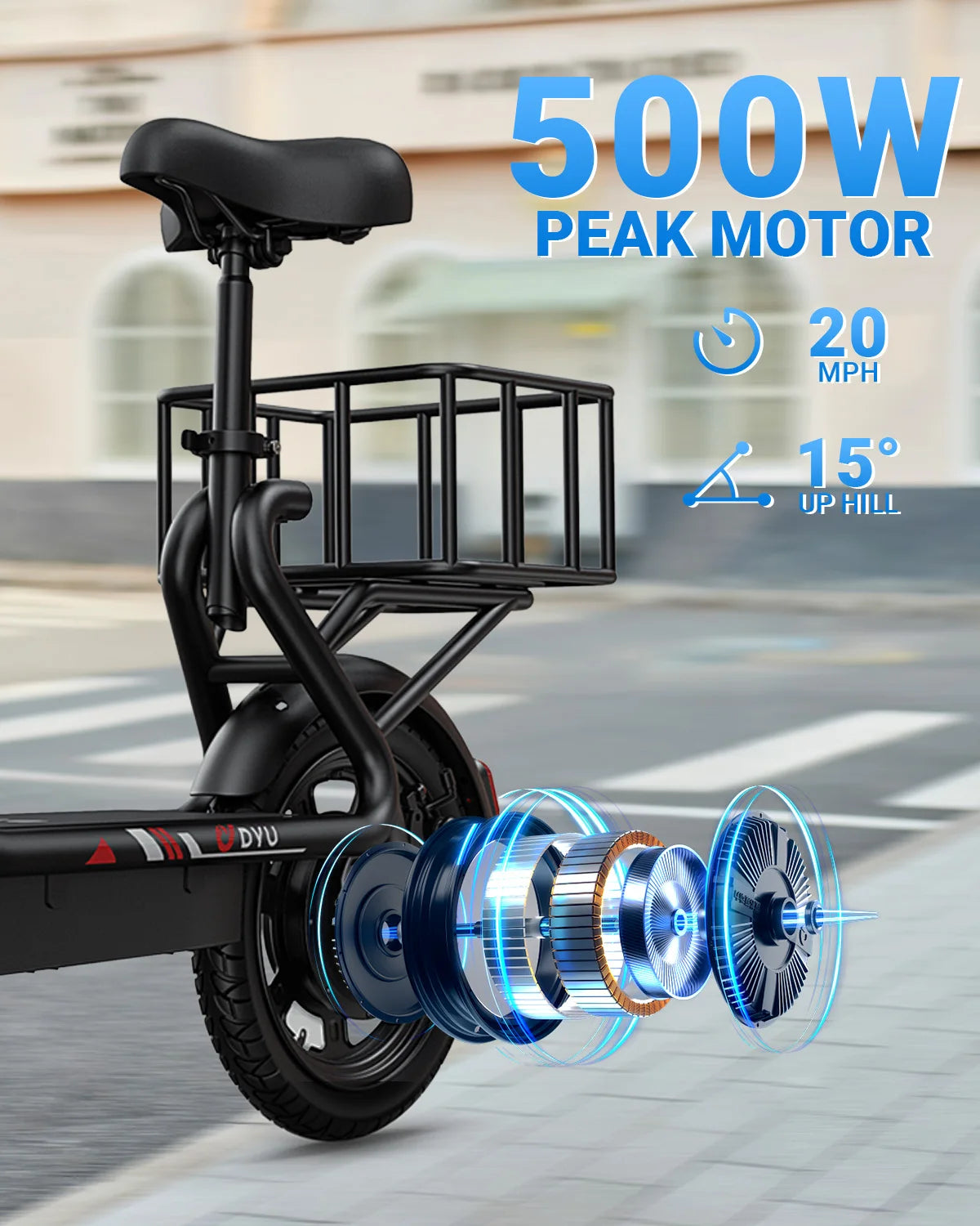Dyu C4 Folding Electric Scooter E Bike Compact City Commuter