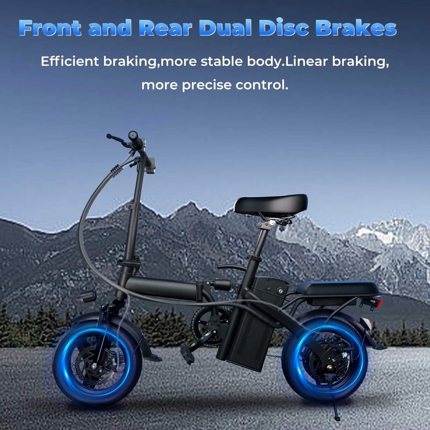 LELEKUAI 500W Folding Electric Bike T1-1 20 MPH