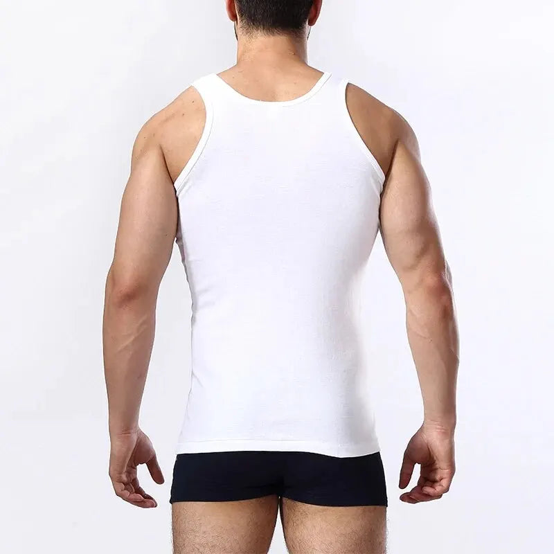 Four Seasons Men's Cotton Sleeveless T Shirt Casual Sports Vest