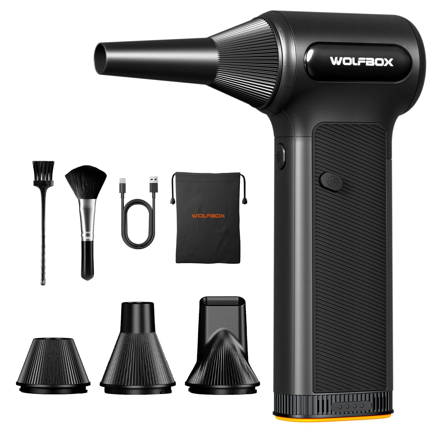 WOLFBOX Wireless Electric Air Duster Fan 3 Speed Adjustable Portable