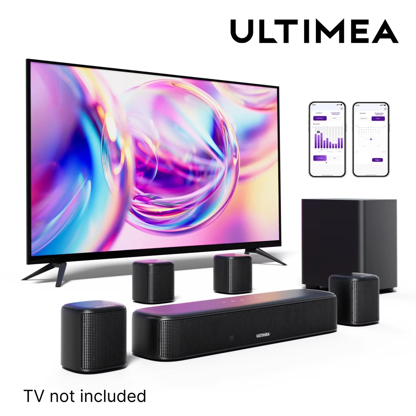 ULTIMEA 7.1 Channel Surround Sound Bar System With Four Speakers