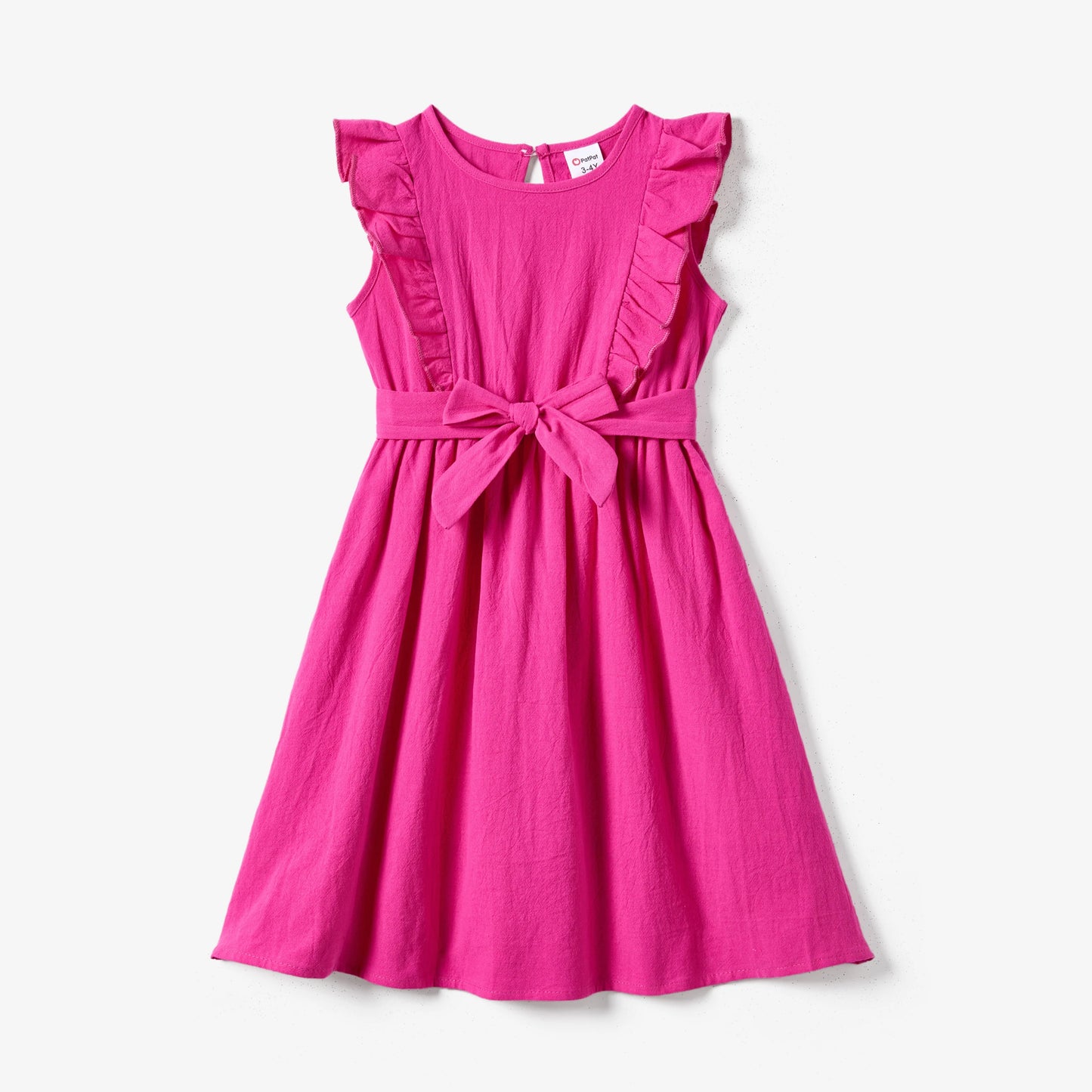 PATPAT Family Matching Colorblock TShirt and Neck Tie Dress