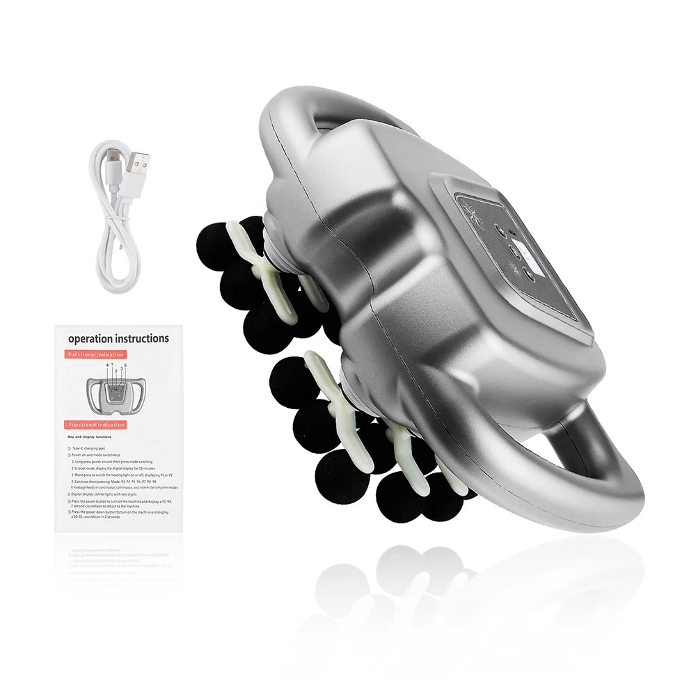 24-Heads Fascia Gun High-Frequency Vibration Body Massage Gun Back and Waist Massager Neck Shoulder Massager Muscle masajeador