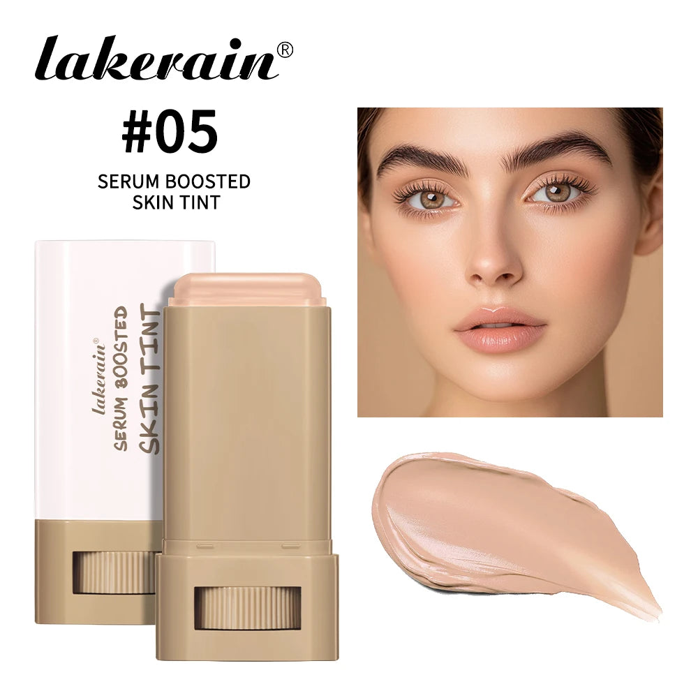 Skin Tint Foundation Stick Eraser Concealer Foundation Stick Serum Boosted Smooth Plumper Hight Coverage Travel Bronze Foundatio