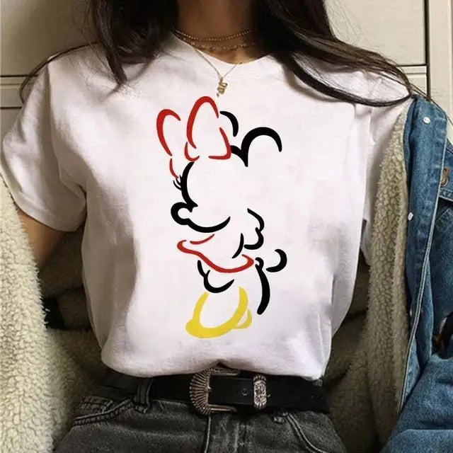Disney Mickey Michi Love Cotton Unisex Family T Shirt