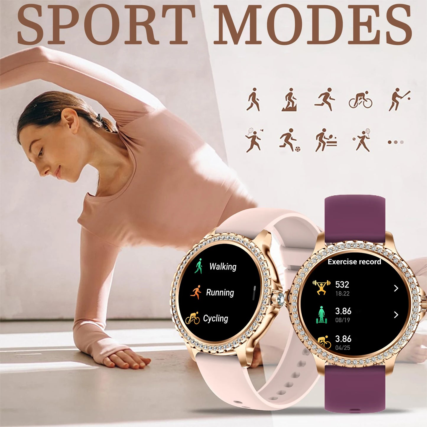 INNOFOVO Women's Smart Watch Fitness Tracker With Wireless Calls