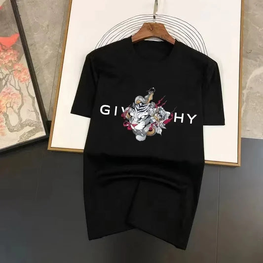 T-shirt Luxury Brand Letter Print  Oversized Men Cotton Short Sleeve Summer Fashion Women Round Neck Tshirt Hip Hop Street Tees