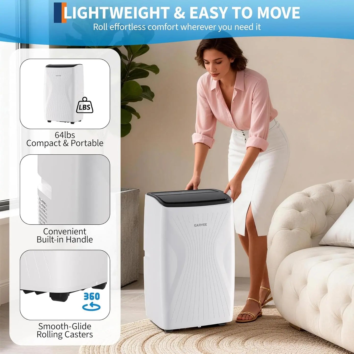 Acekool 12000 14000 BTU Portable Air Conditioner 3 in 1