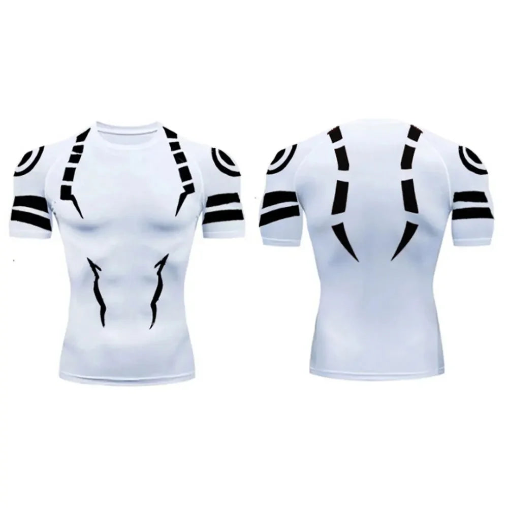 Jujutsu Kaisen Compression T Shirt Sukuna 3D Print Breathable Quick Dry