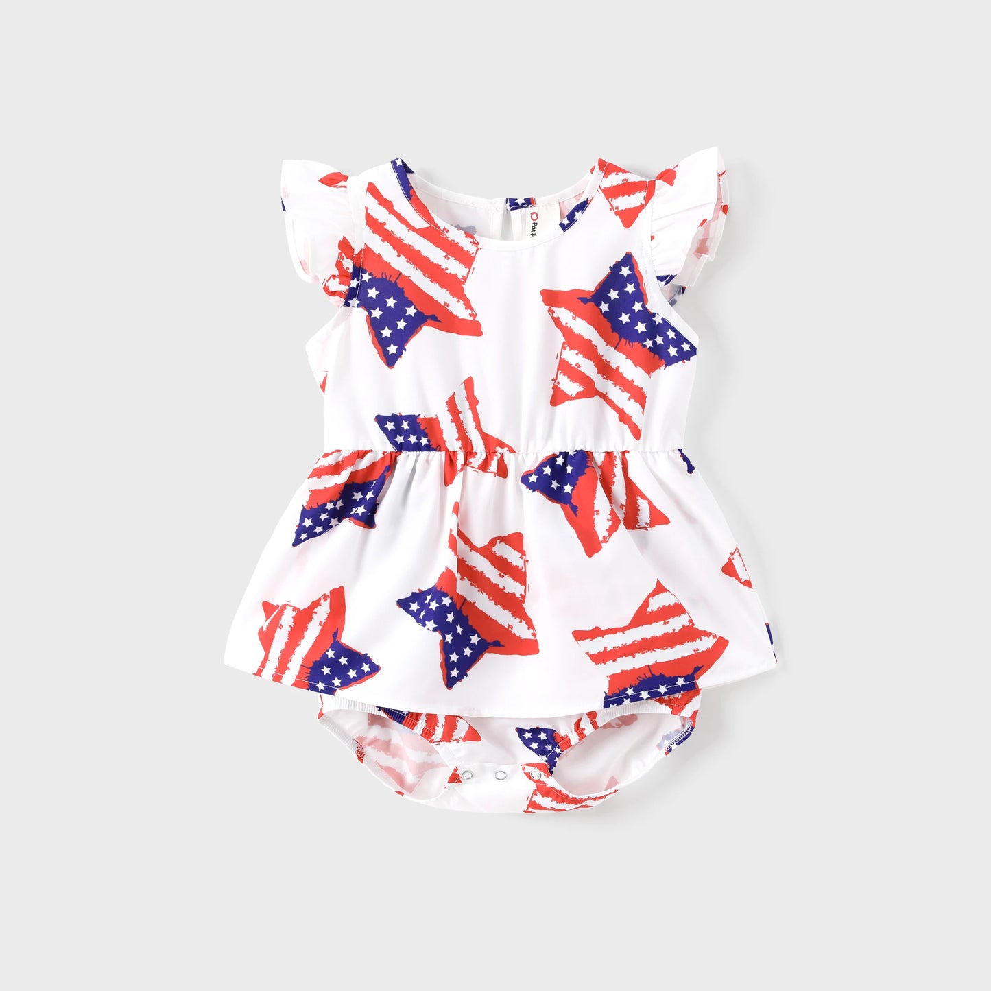 PATPAT Independence Day Family Matching Outfits Star Print Set