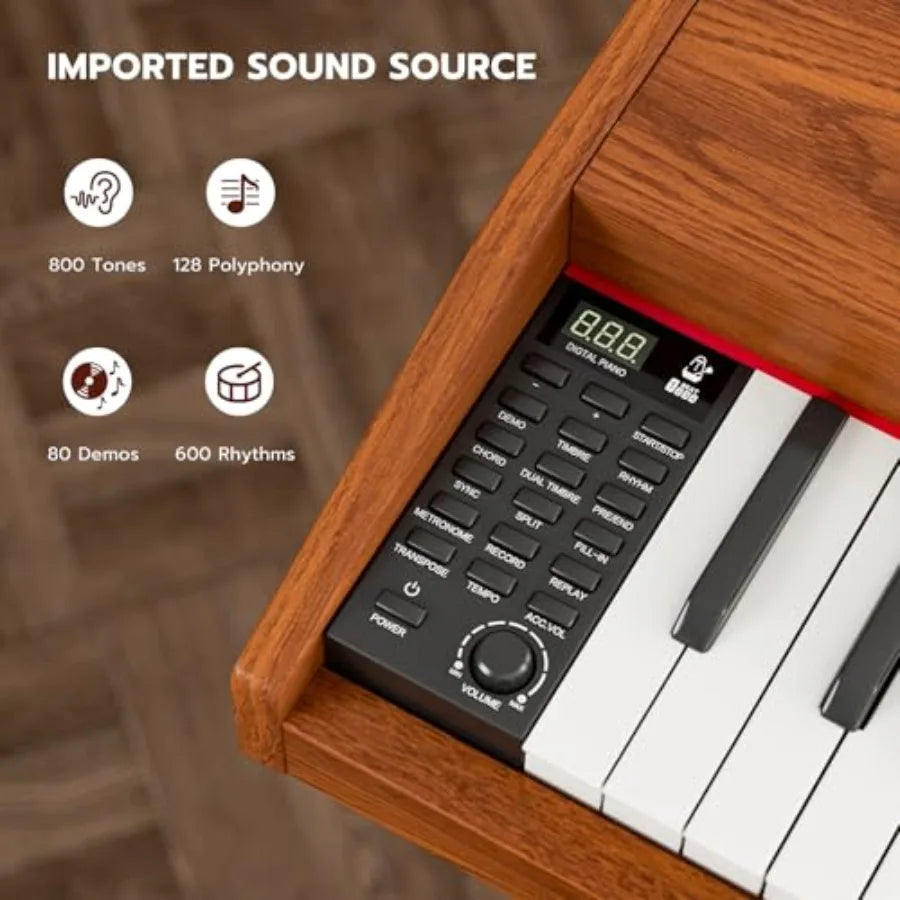 SHXI U723 88 Key Digital Piano Keyboard With Stand Headphone