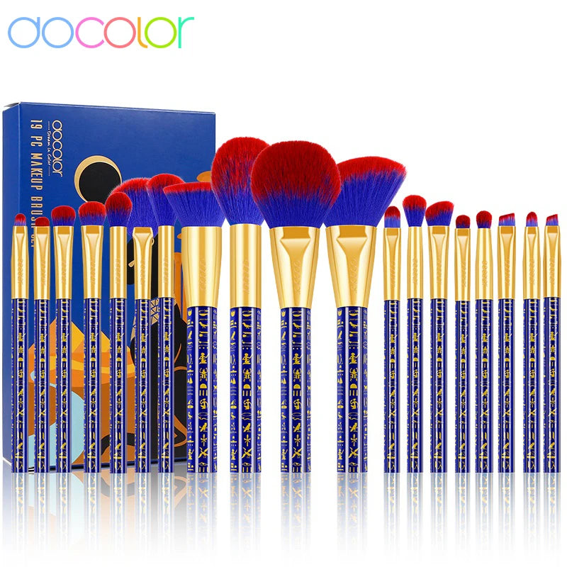 Docolor Professional Makeup Brush Set For Face And Eyes