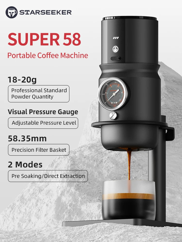 Starseeker Super58 Portable Espresso Machine For Travel And Camping