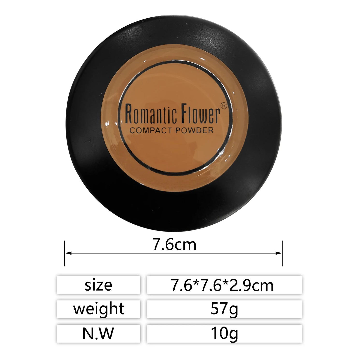 Dark compact powder, matte, waterproof, dark concealer and contour foundation for face makeup.