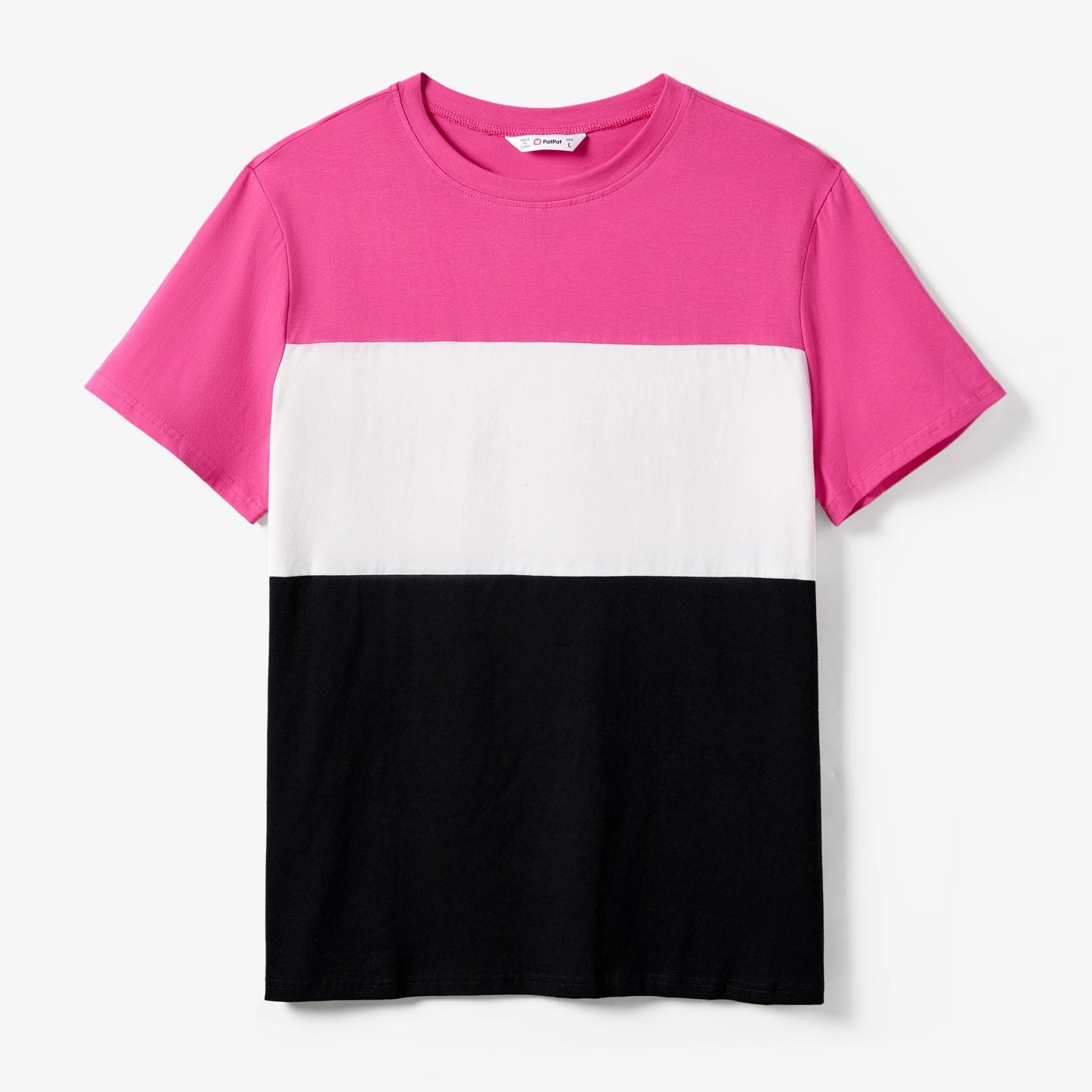 PATPAT Family Matching Colorblock TShirt and Neck Tie Dress