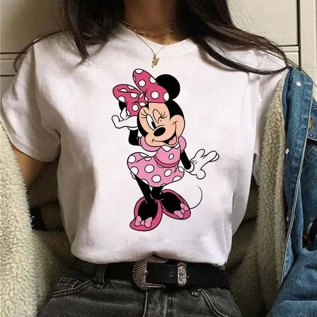 Disney Mickey Michi Love Cotton Unisex Family T Shirt