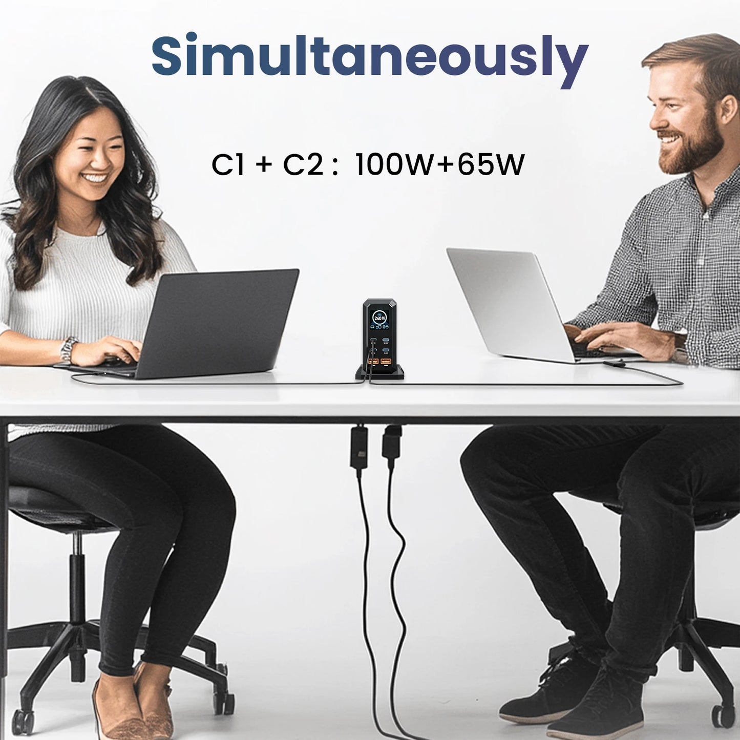 ASOMETECH 240W GaN Fast Charging Station USB C PD3.1 QC3.0
