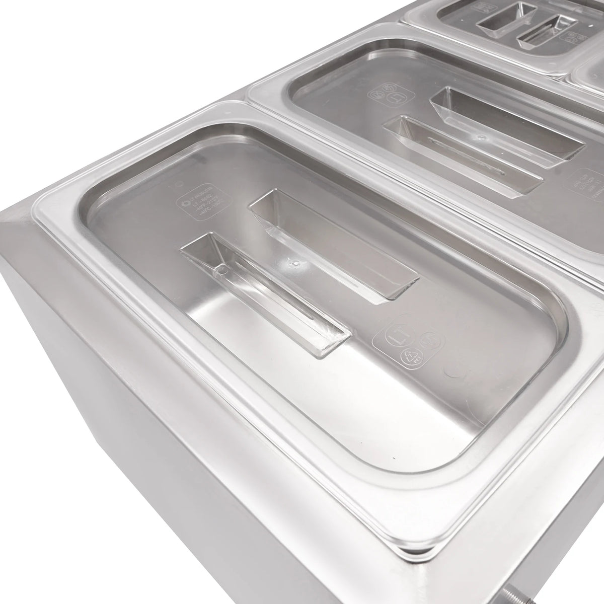 Commercial Electric Stainless Steel Food Warmer with Pans and Lids