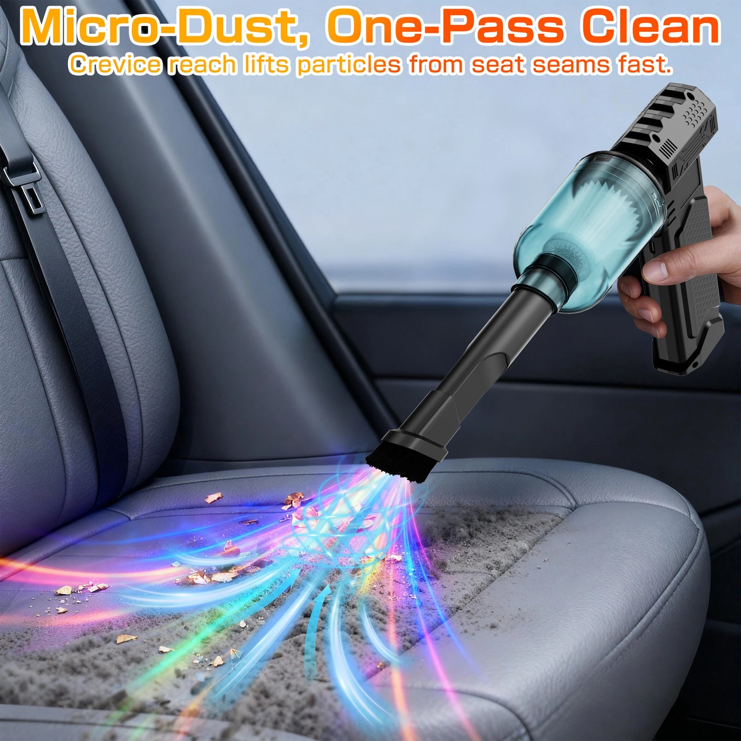 Turbo Electric Portable Car Vacuum Cleaner Jet Fan Blower Tool