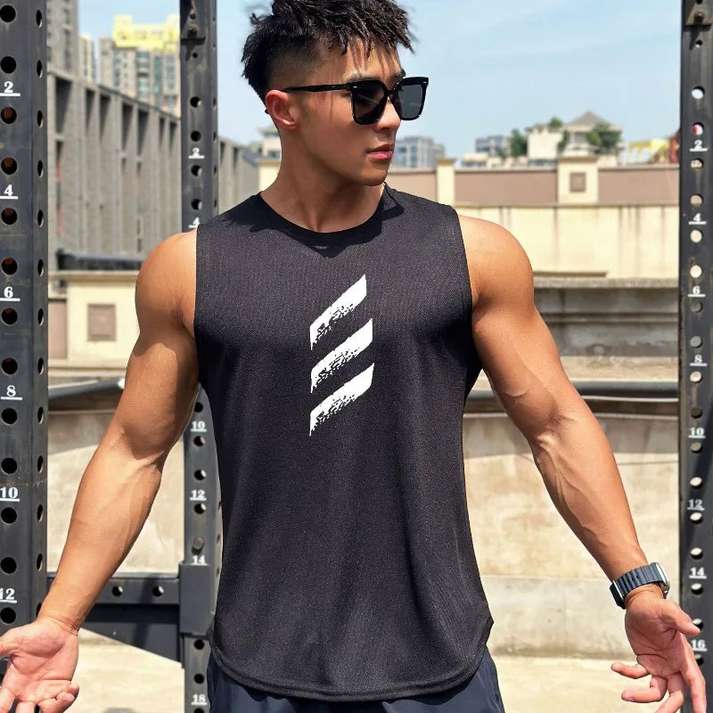 Men's Summer Mesh Sleeveless Athletic Tank Top Vest