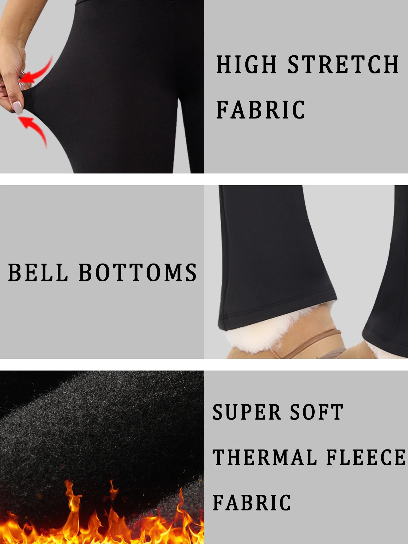 Women's Super Soft Flare High Waisted Yoga Leggings Tummy Control