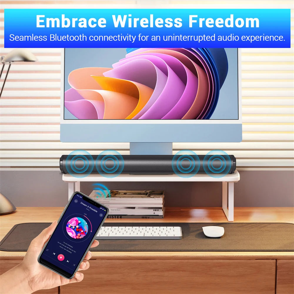 CURUK Sound Bar 2 Bluetooth Speaker With Subwoofer