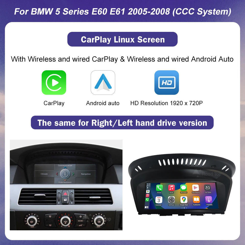 Road Top Touch Screen CarPlay Radio for BMW 3 Series
