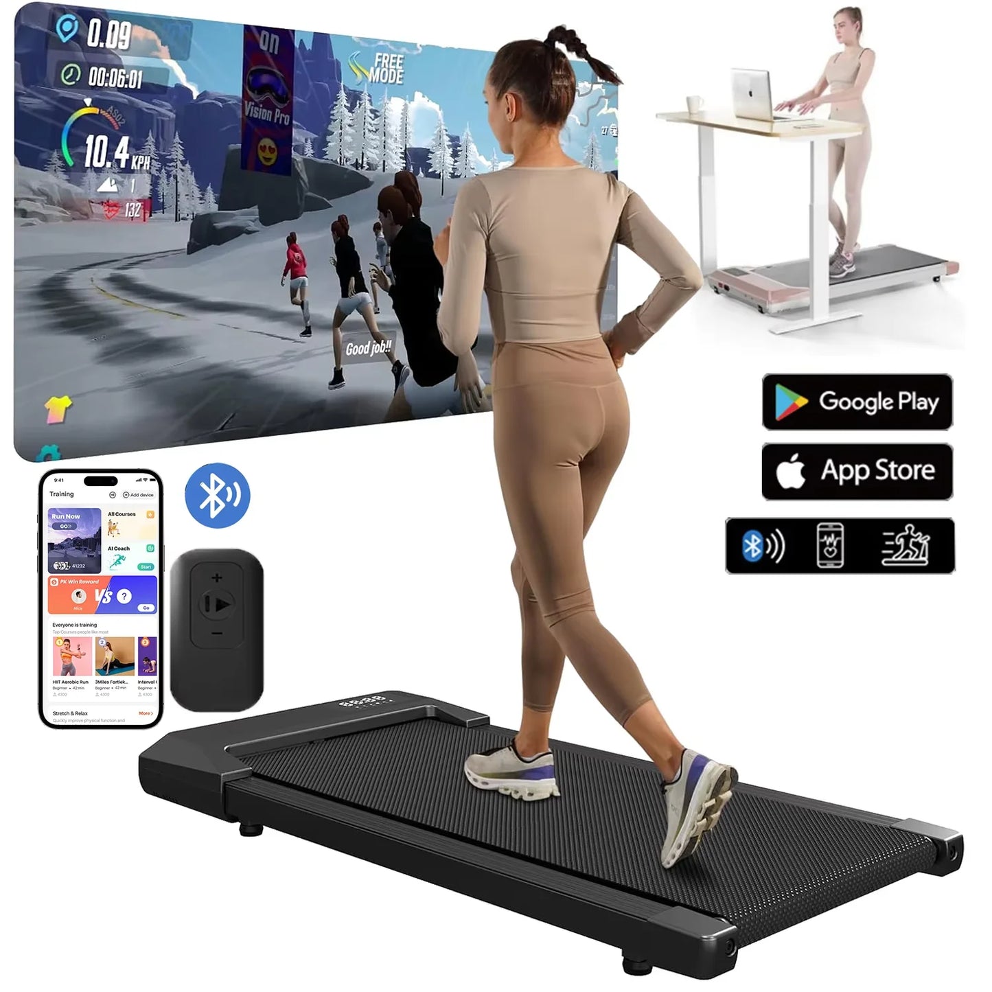 NONE 2.5 HP Home Treadmill For Walking And Running Fitness