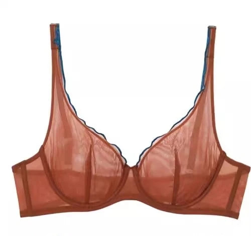 Moyiusu Minimiser Underwire Bra Set With Mesh Lace