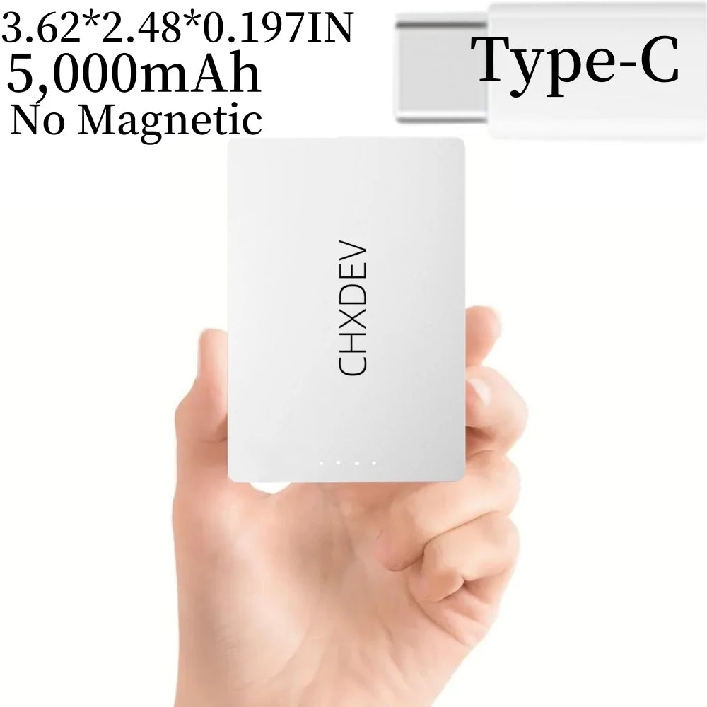 CHXDEV 8000mAh Magnetic Power Bank For Card Wallets