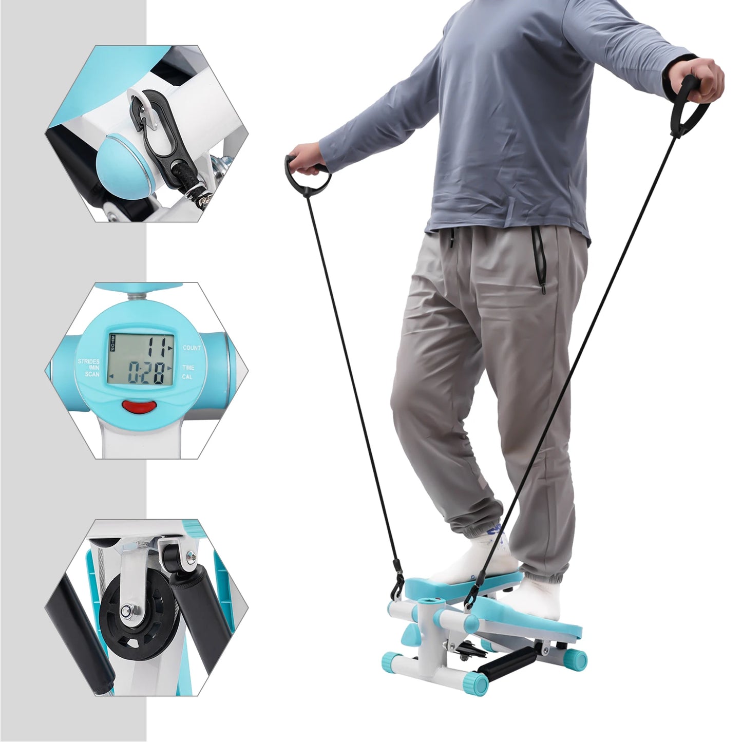 Portable Exercise Stepping Machine Fitness Stepper For Home And Gym