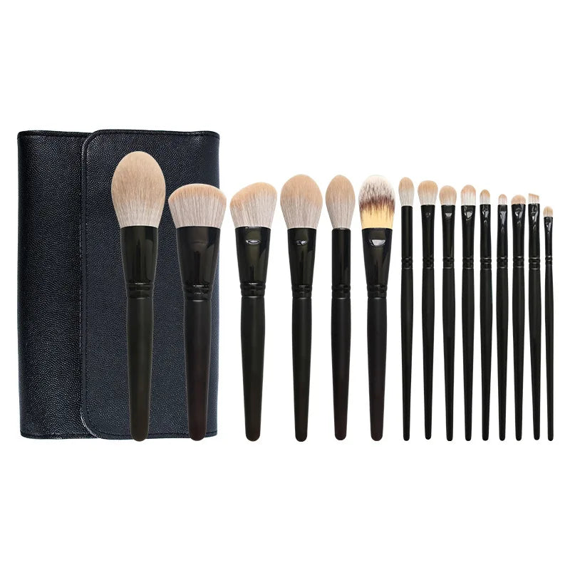 15-Piece Soft Makeup Brush Set For Concealer Blush Powder