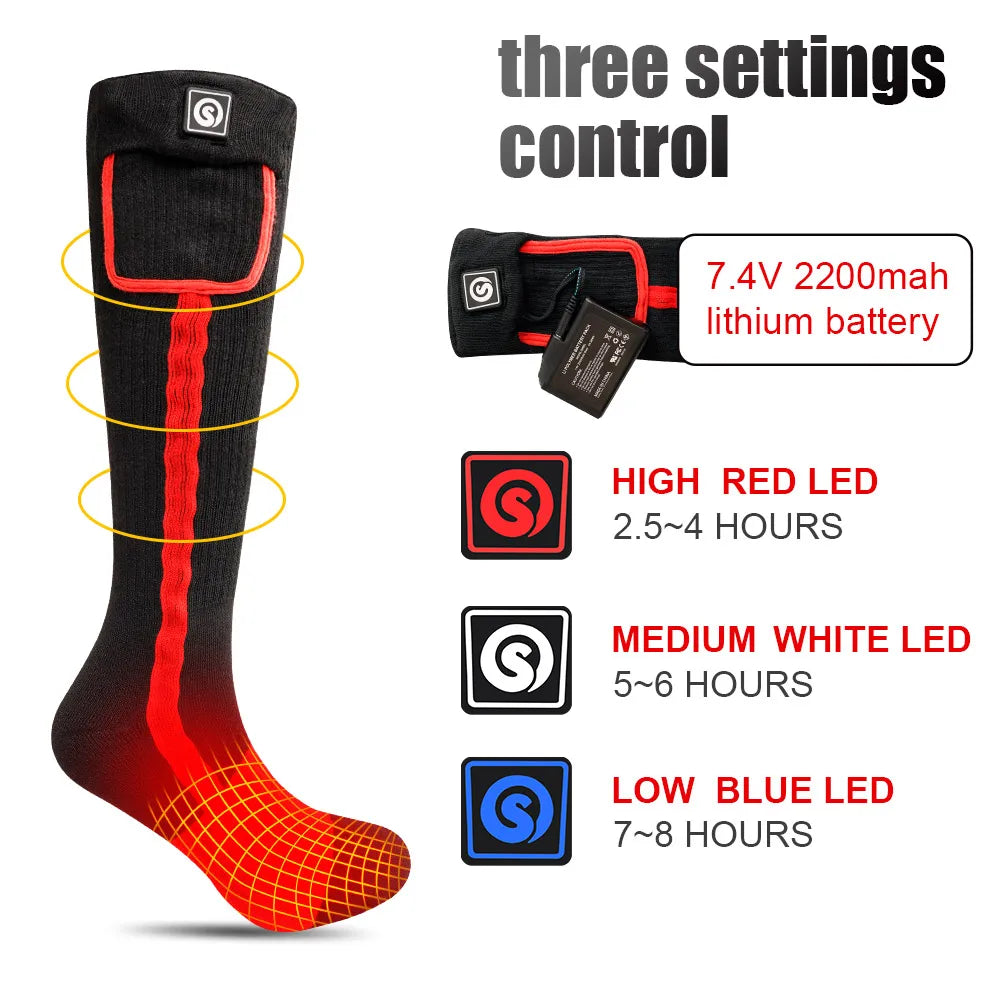 Savior Heated Socks Winter Outdoor Rechargeable Thermal Foot Warmer