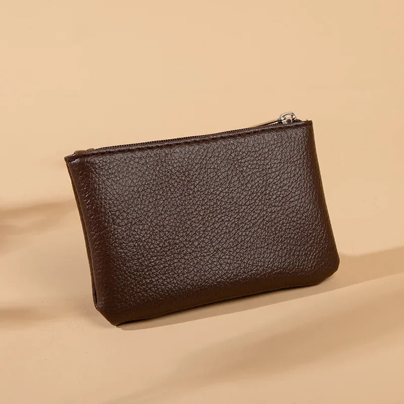 Women's Small Coin Wallet Zipper Card Purse PU Leather Bag