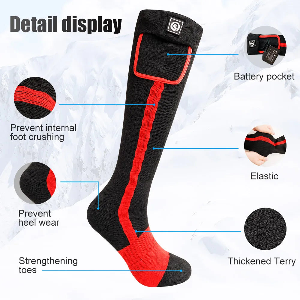 Savior Heated Socks Winter Outdoor Rechargeable Thermal Foot Warmer