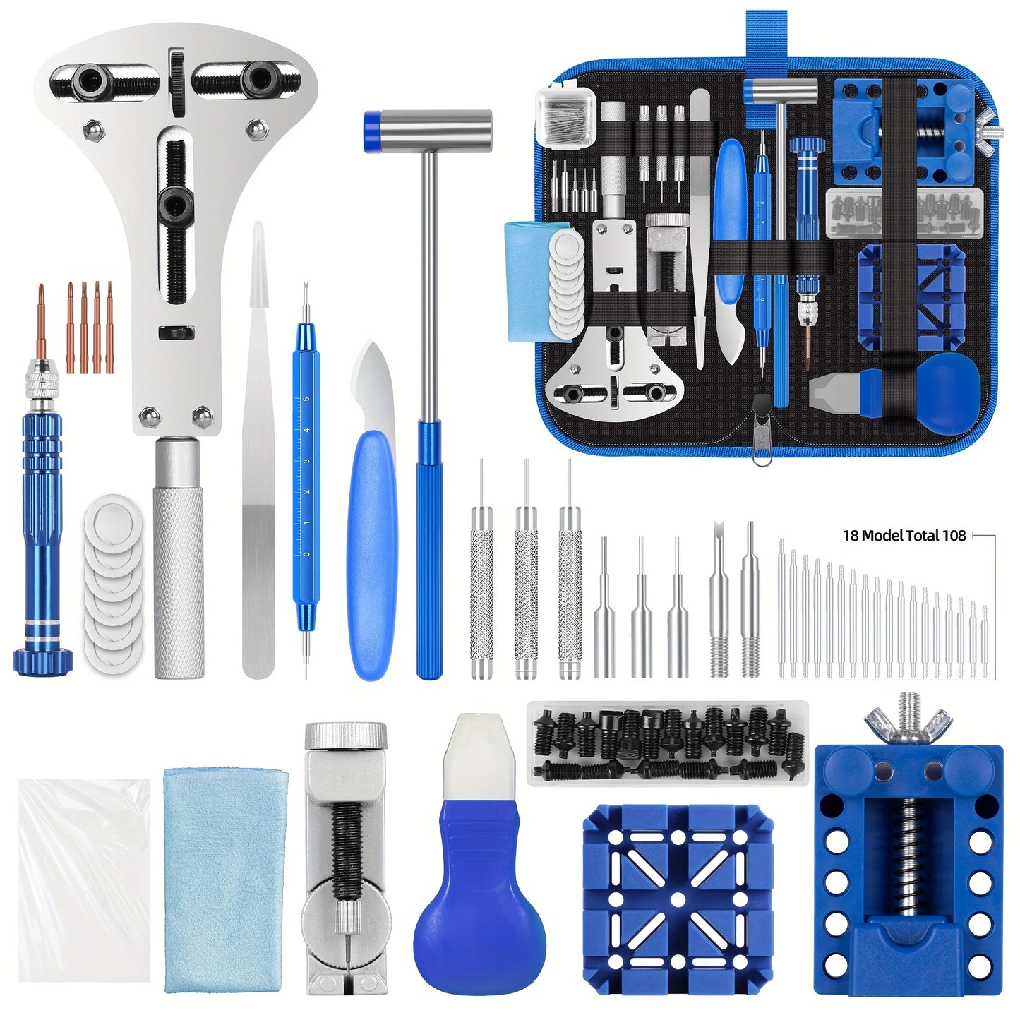 Watch Repair Kit Professional Tools Set 224 Pieces