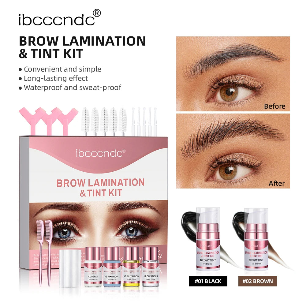 Ibcccndc Eyebrow Lamination Kit and Tint Set for Home Use