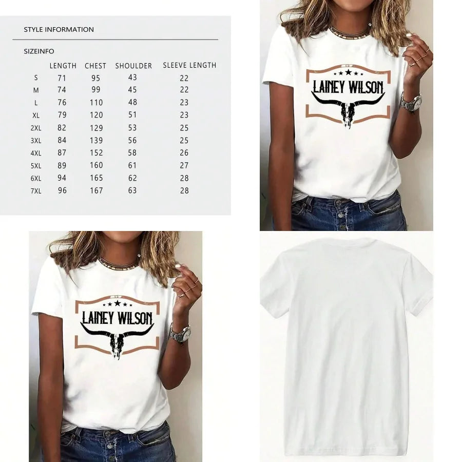 Fashion Forward Womens Short Sleeve Cotton Tee Print